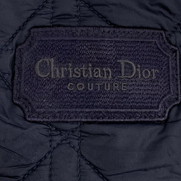 Dior Black diamond-quilted logo badge embroidered hooded long-sleeve jacket - Picture 5 of 8